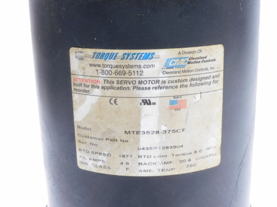 CLEVELAND MOTION CONTROLS MTE3528-375CF 1877RTD UNMP