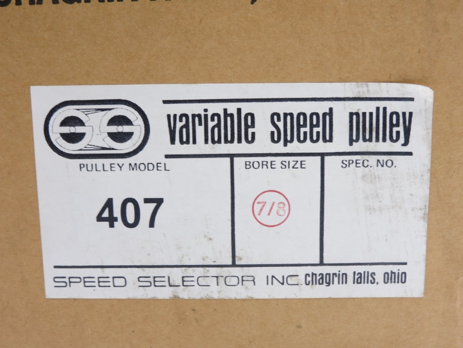 SPEED SELECTOR 407-900 NSMP