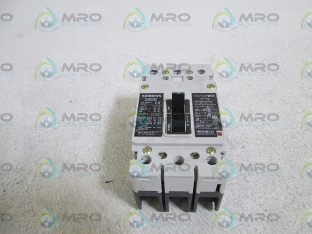 SIEMENS CIRCUIT BREAKER 20A HEB3B020 *NEW NO BOX*