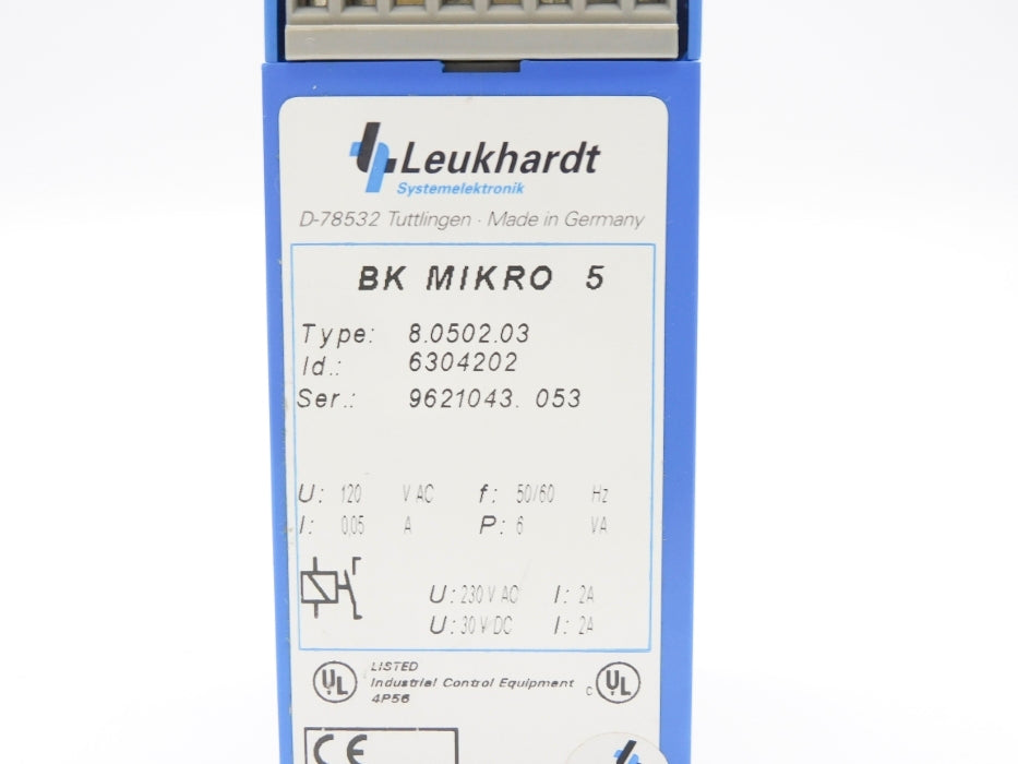 LEUKHARDT 8.0502.03 BKMIKRO5 120VAC NSNP