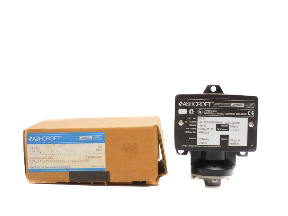 ASHCROFT B424V -30"HG 500PSI NSMP