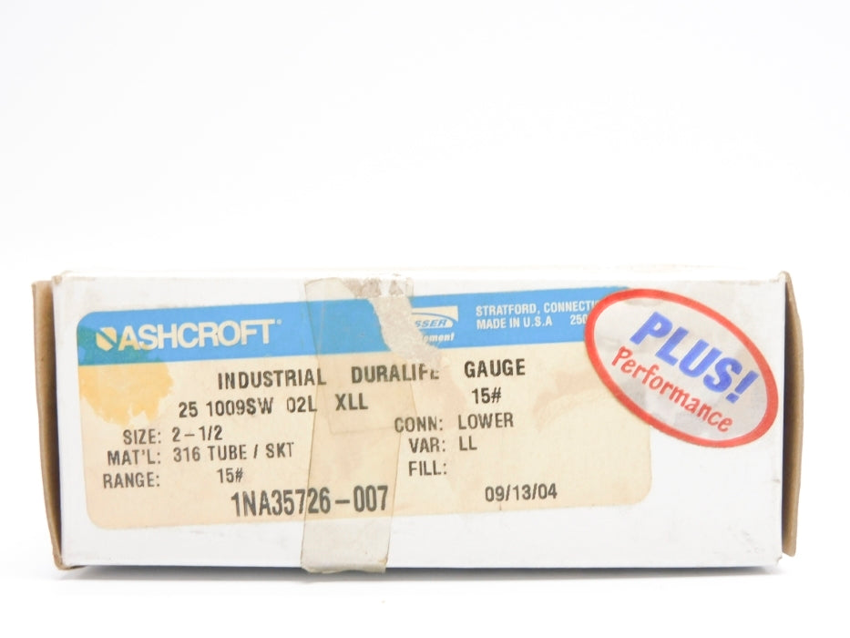 ASHCROFT 251009SW02LXLL-15# 15 PSI NSMP