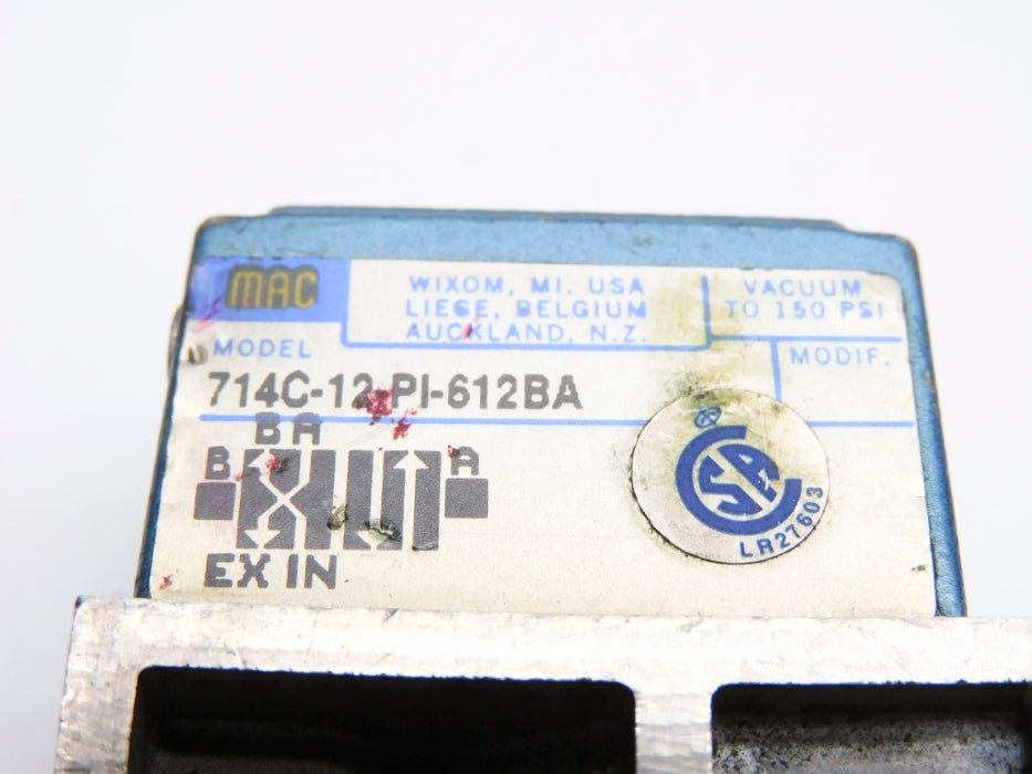 MAC 714C-12-PI-612BA 150SPI UNMP