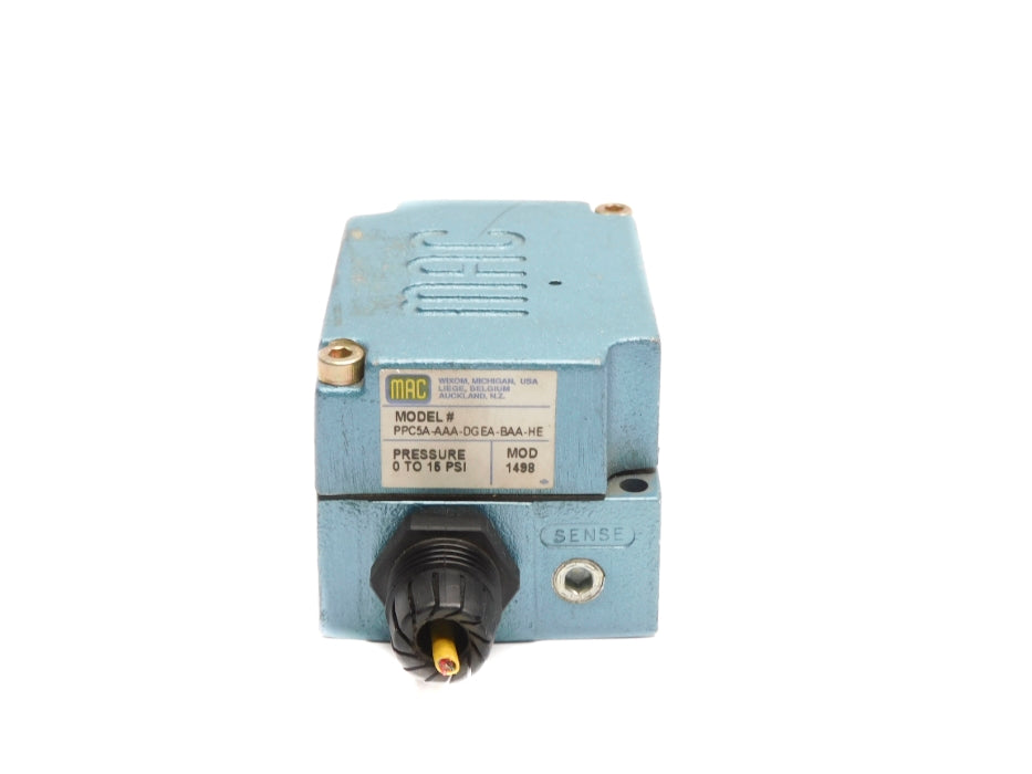 MAC PPC5A-AAA-DGEA-BAA-HE 18-28VDC 0-15PSI UNMP