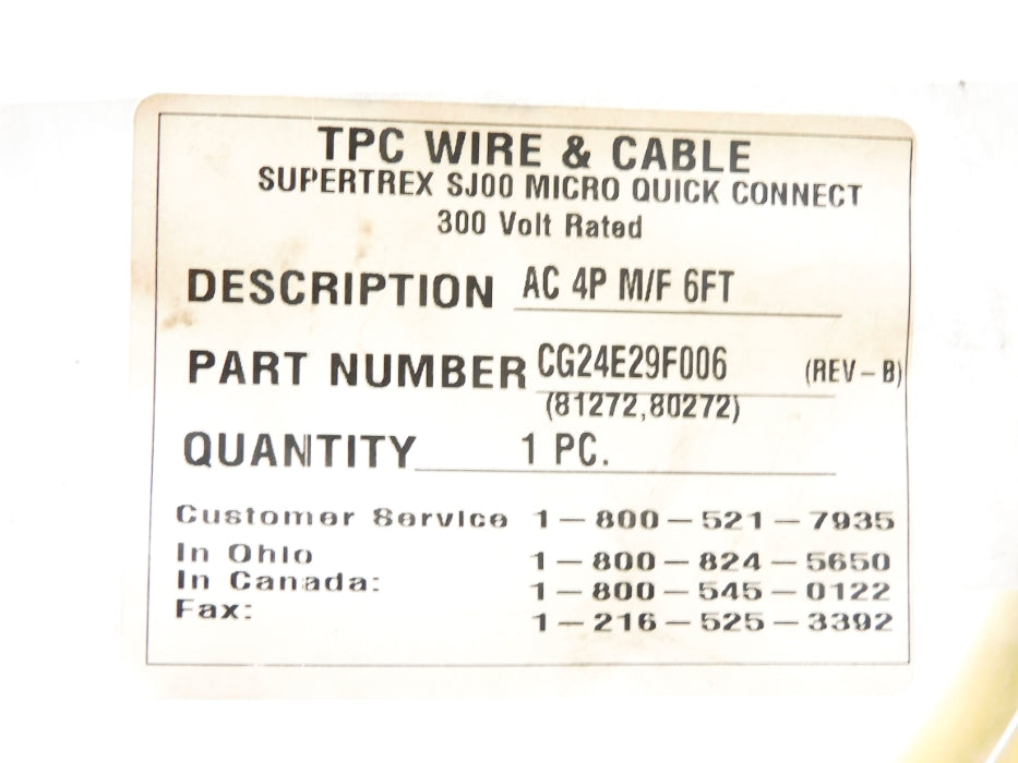TPC WIRE & CABLE CG24E29F006 NSMP