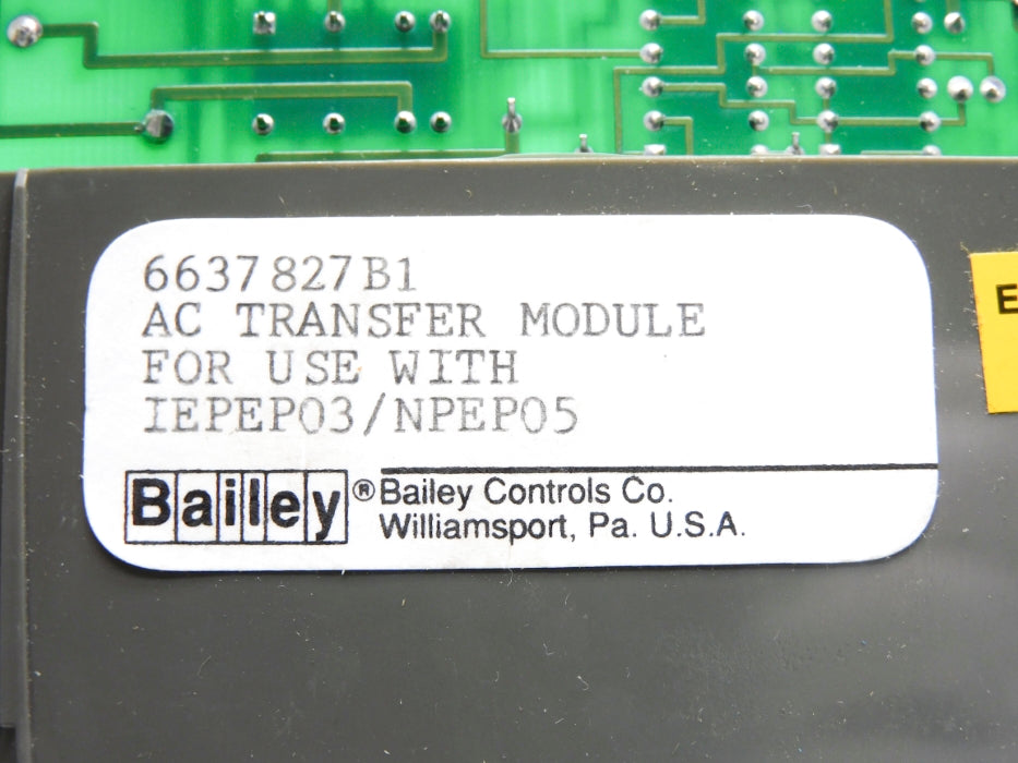 BAILEY 6637827B1 UNMP