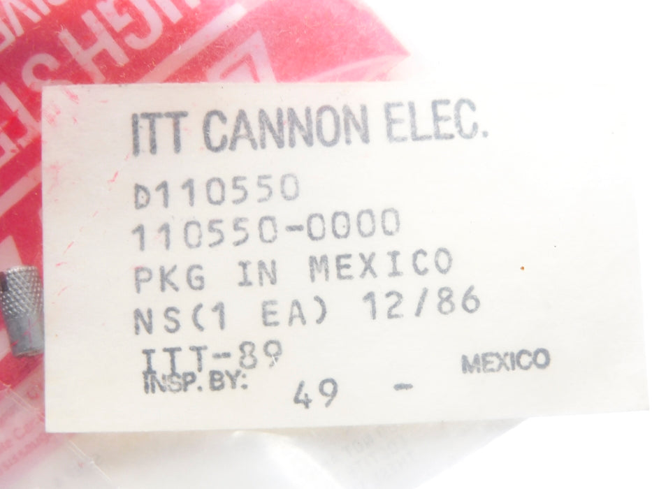 ITT CANNON D110550 110550-0000 NSMP