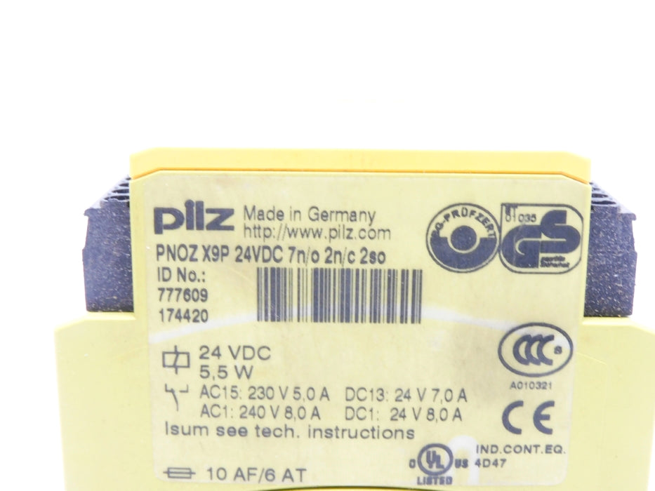 PILZ PNOZX9P24VDC7N/O2N/C2SO 777609 24VDC NSNP