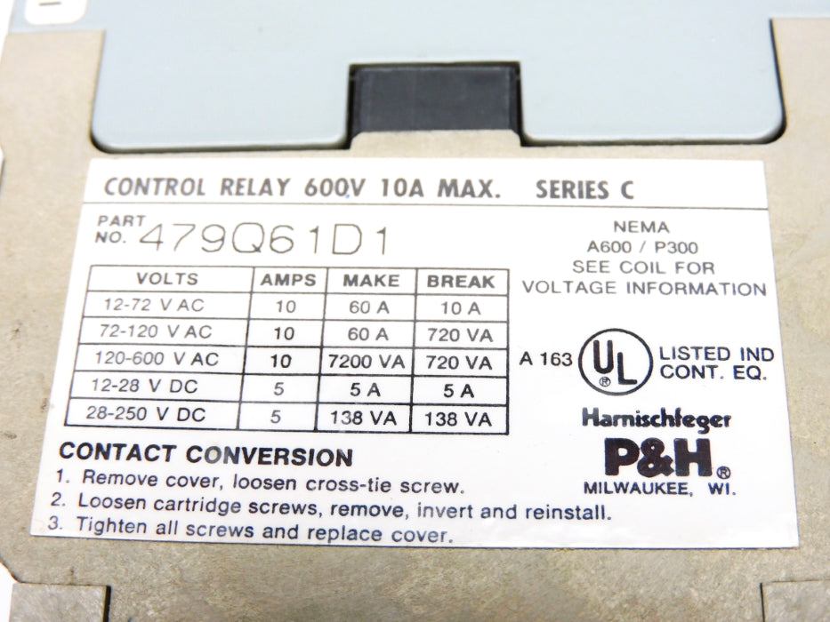 P&H 479Q61D1 SER. C 110/120V NSNP