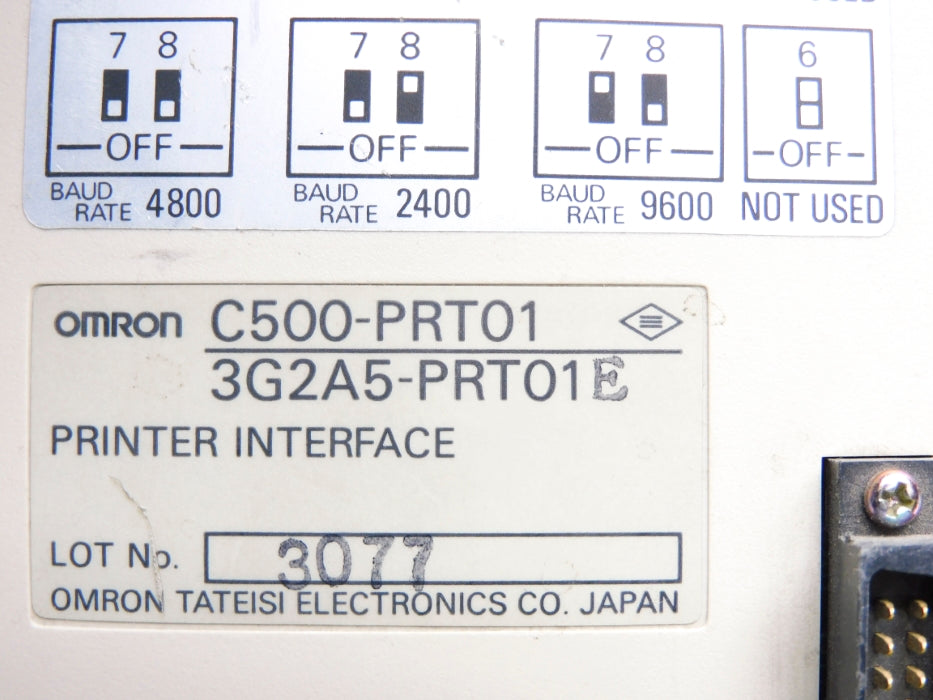 OMRON C500-PRT01 3G2A5-PRT01E UNMP