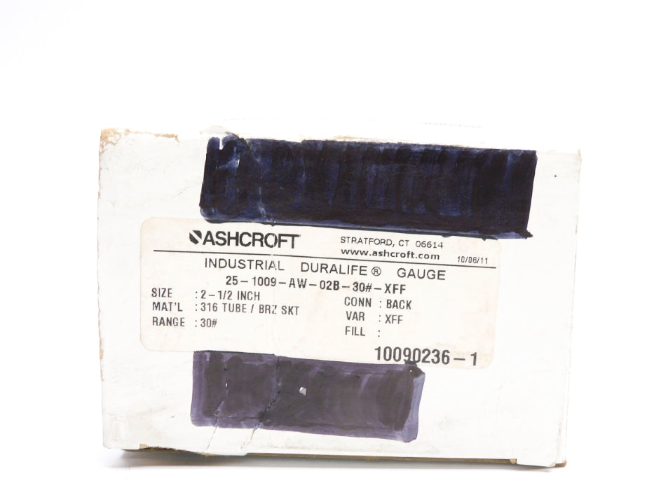 ASHCROFT 25-1009-AW-02B-30#-XFF 30PSI NSMP
