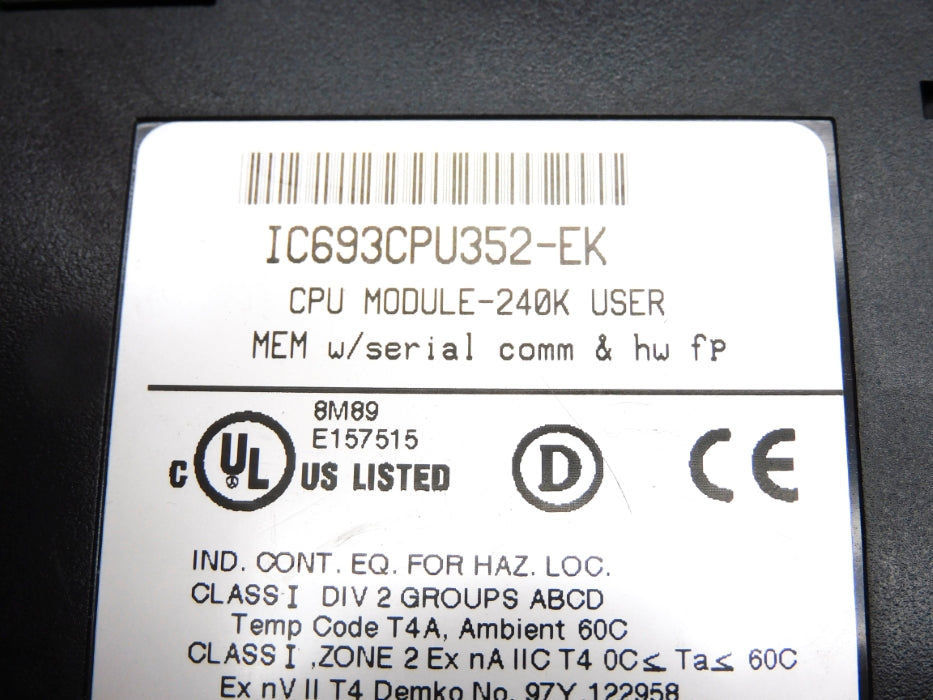 FANUC IC693CPU352-EK (NO KEY) UNMP