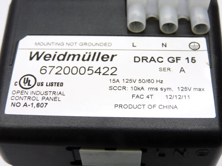 WEIDMULLER 6720005422 DRACGF15 SER. A NSNP