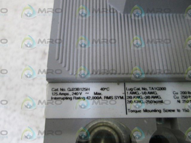 SIEMENS CIRCUIT BREAKER 125A QJ23B125H (AS PICTURED) *NEW NO BOX*