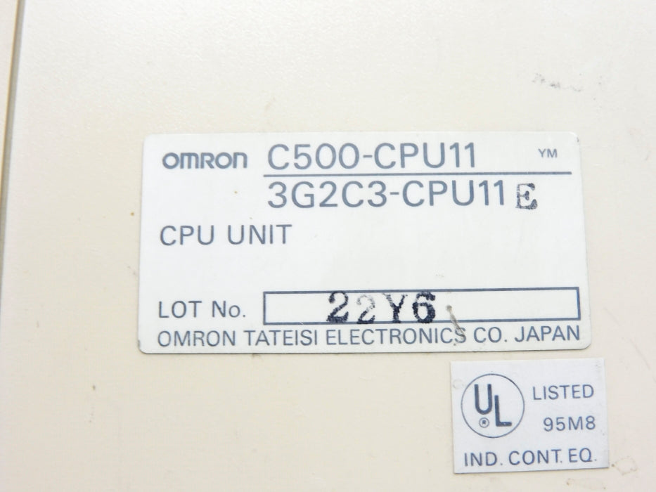 OMRON C500-CPU11 3G2C3-CPU11E UNMP