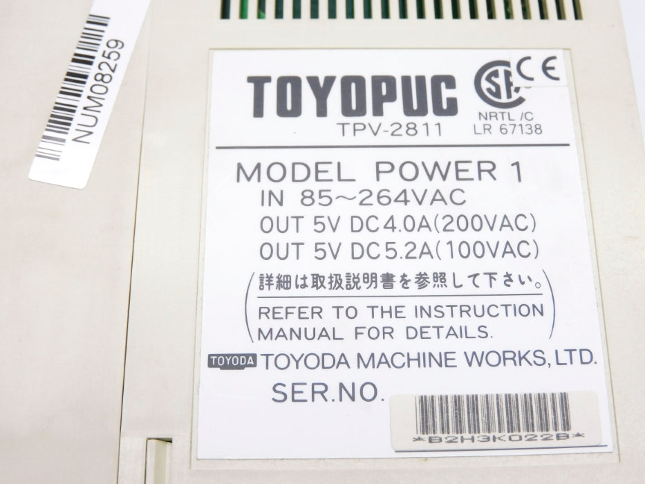 TOYOPUC TPV-2811 POWER1 NSNP