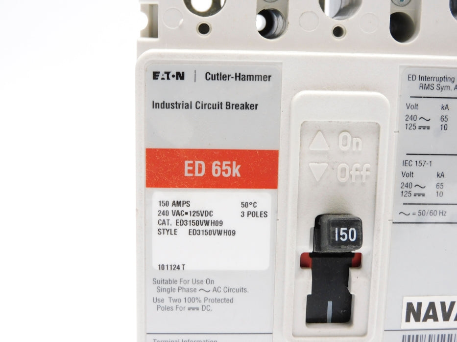 CUTLER HAMMER ED3150VWH09 SER. C 240VAC 150A NSMP