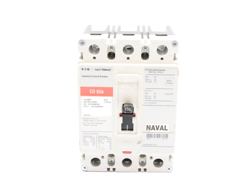 CUTLER HAMMER ED3150VWH09 SER. C 150A 240VAC UNMP