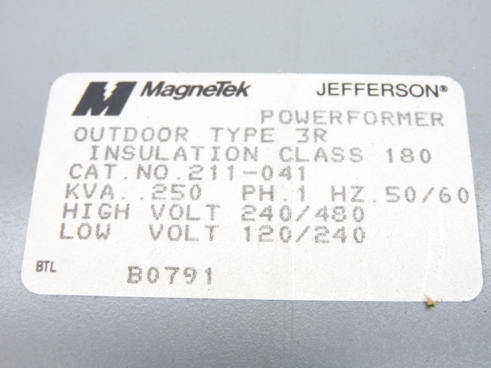 MAGNETEK 211-041 .250KVA NSMP