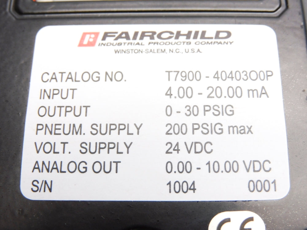 FAIRCHILD T7900-40403O0P 0-30PSIG UNMP