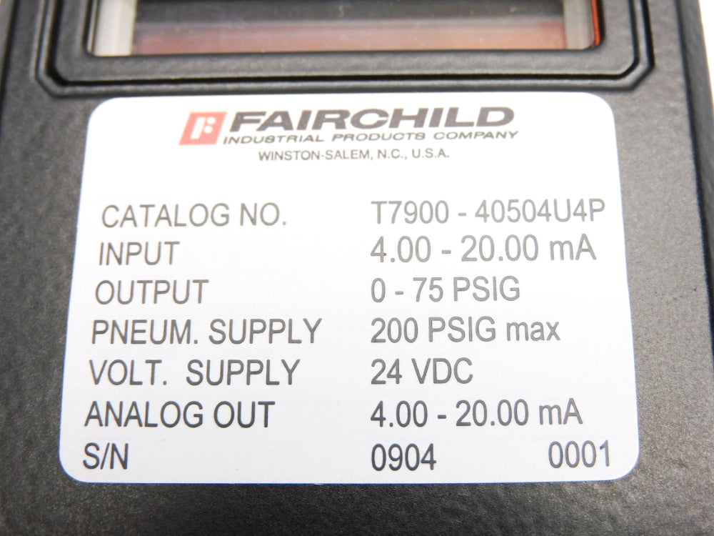 FAIRCHILD T7900-40504U4P 0-75PSIG UNMP