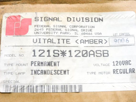 FEDERAL SIGNAL 121S*120ASB SER. B1 NSMP