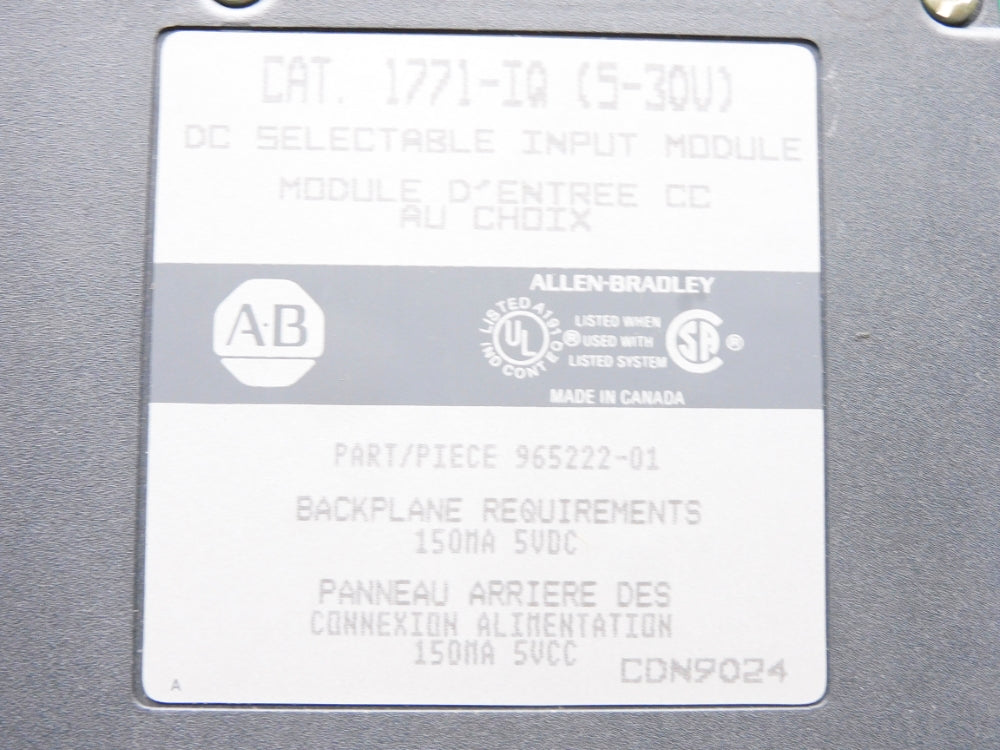 ALLEN BRADLEY 1771-IQ (5-30V) UNMP