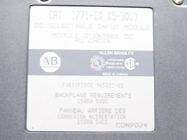 ALLEN BRADLEY 1771-IQ (5-30V) UNMP