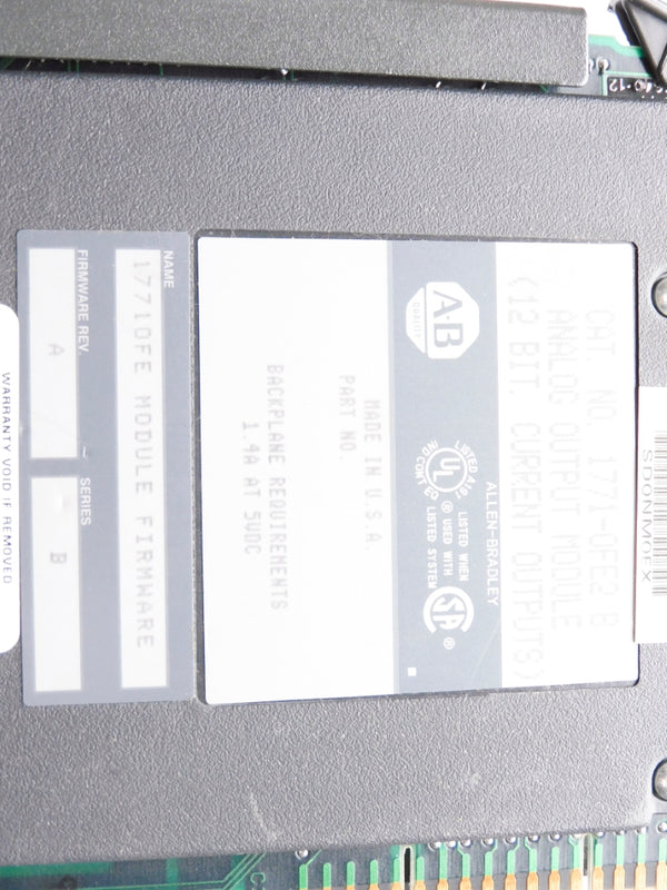 ALLEN BRADLEY 1771-OFE2 SER. B F/W A 5VDC 1.4A UNMP