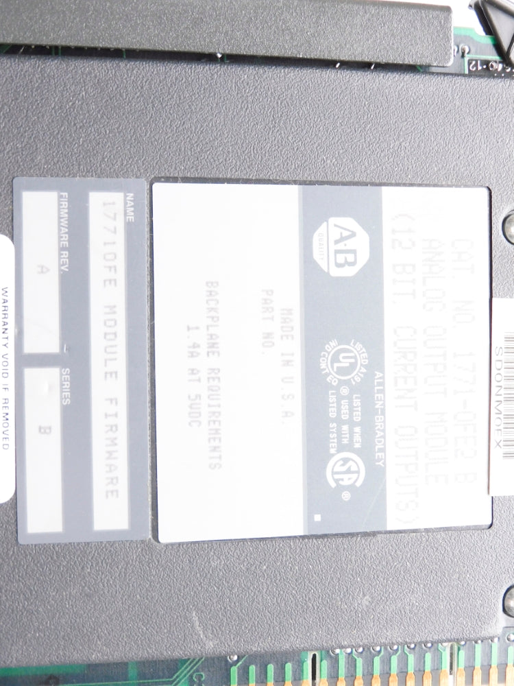 ALLEN BRADLEY 1771-OFE2 SER. B F/W A 5VDC 1.4A UNMP