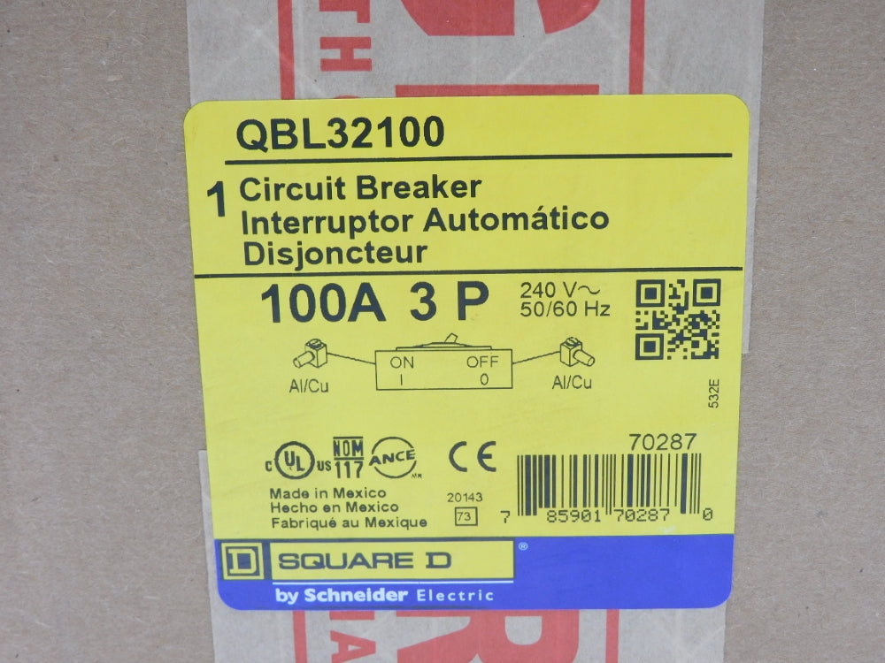SQUARE D QBL32100 240V 100A NSFS
