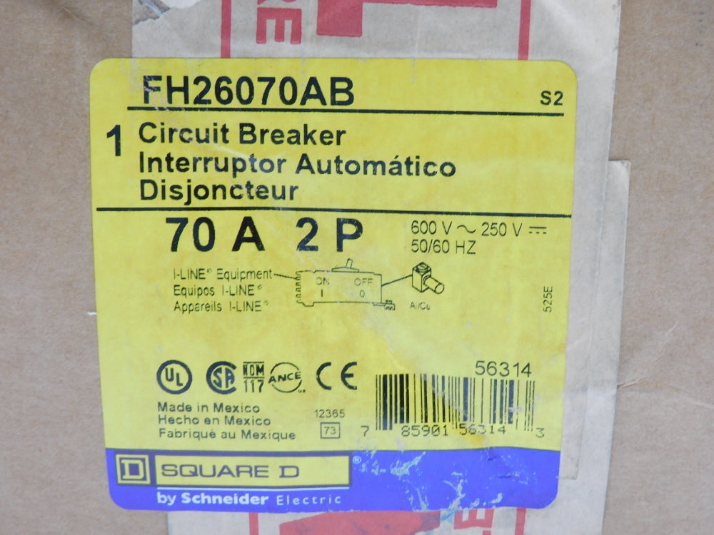 SQUARE D FH26070AB SER. 2 600V 70A NSFS