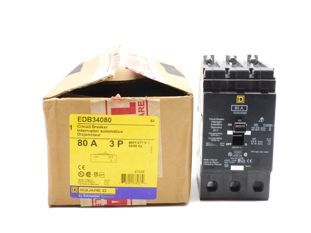 SQUARE D EDB34080 277V 80A NSMP