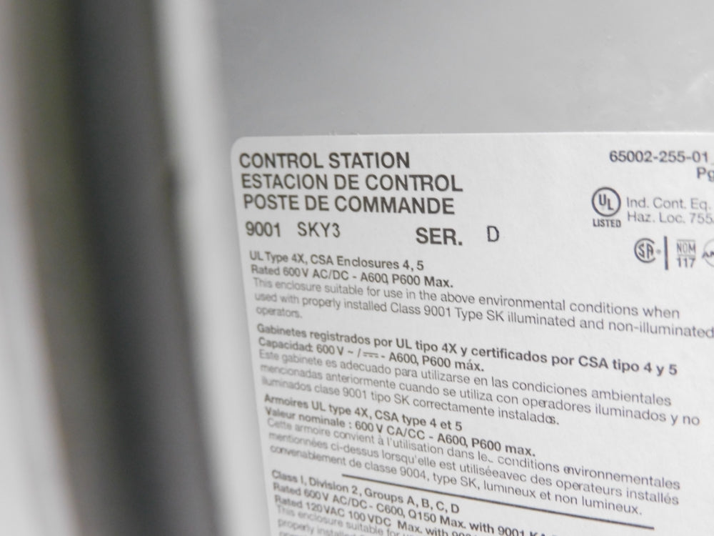 SQUARE D 9001SKY3 SER. D NSMP