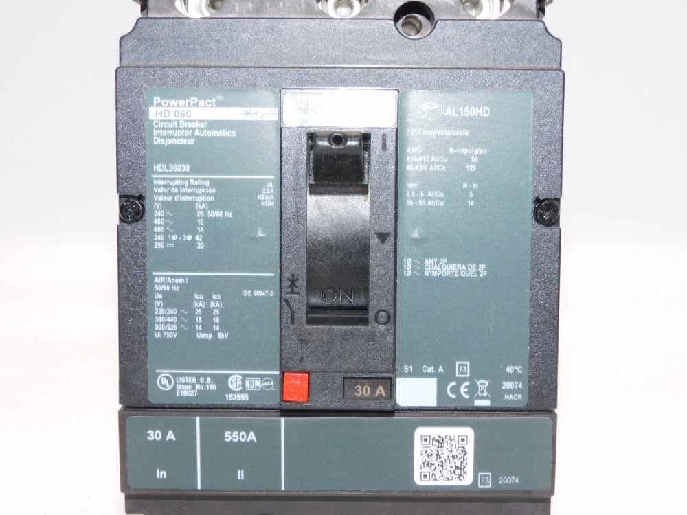 SQUARE D HDL36030 600V 30A NSMP