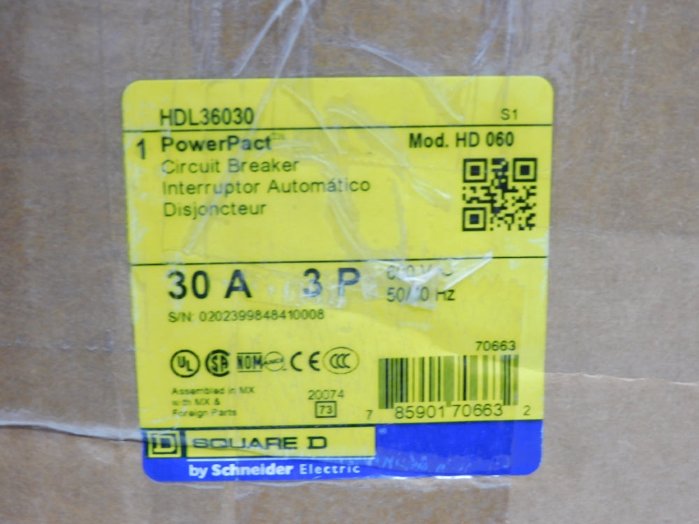 SQUARE D HDL36030 600V 30A NSMP