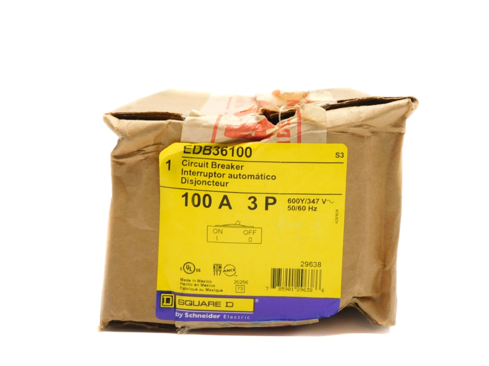 SQUARE D EDB36100 100A 600/347V NSFS