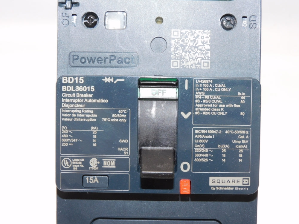 SQUARE D BDL36015 480V 15A NSMP