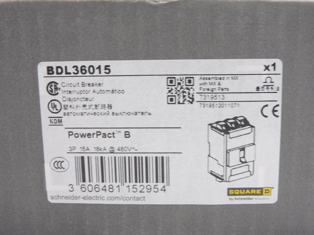 SQUARE D BDL36015 480V 15A NSMP