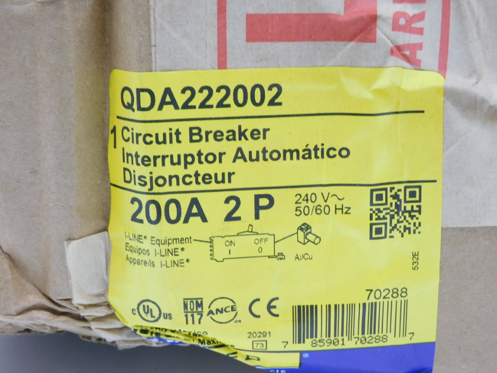 SQUARE D QDA222002 240V 200A NSFS