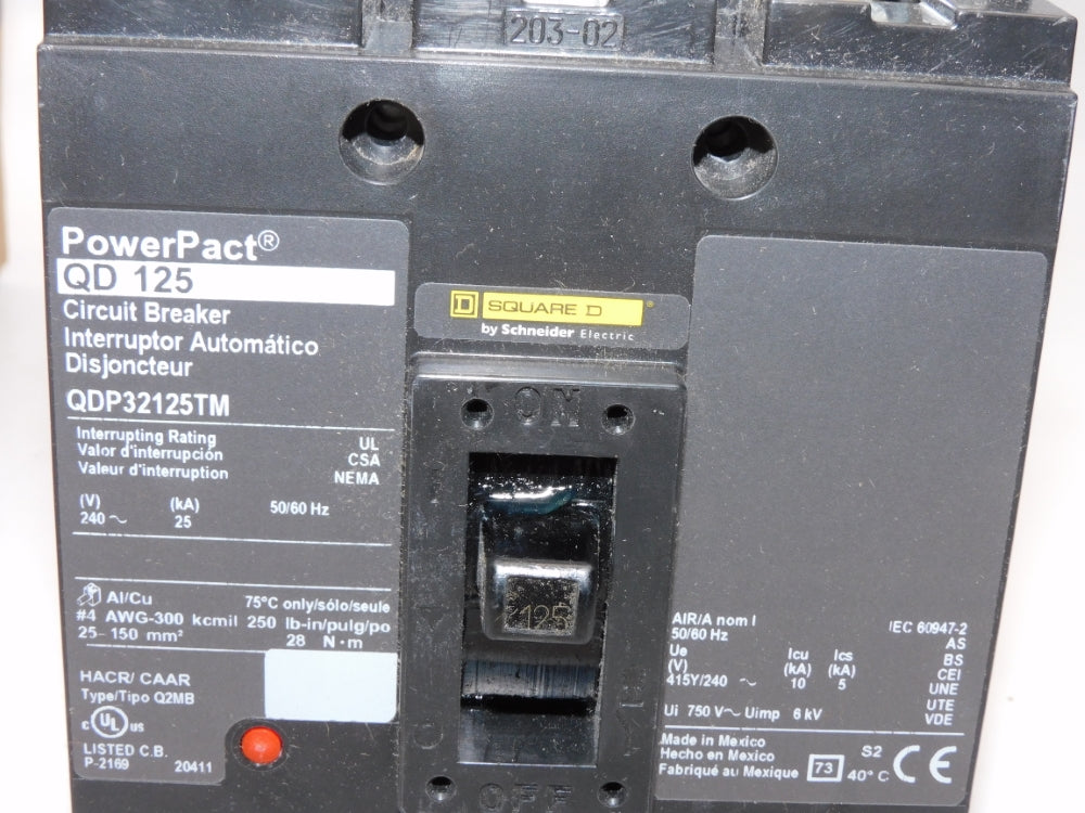 SQUARE D QDP32125TM 125A 240V NSMP