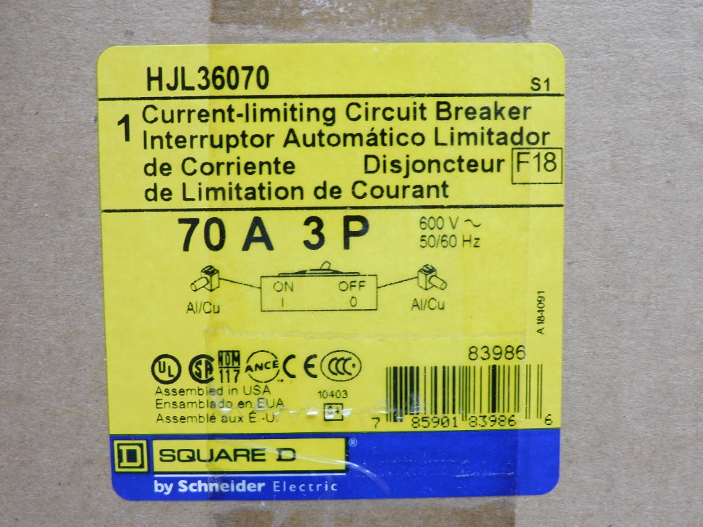 SQUARE D HJL36070 70A 600V NSMP
