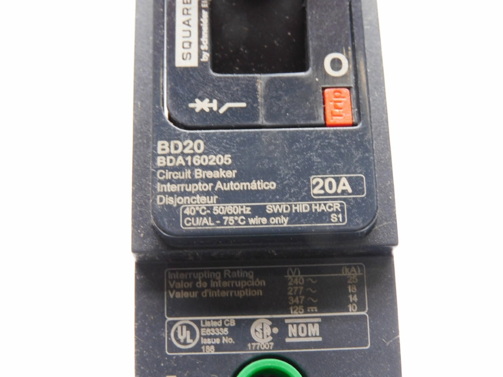 SQUARE D BDA160205 277V 20A NSMP