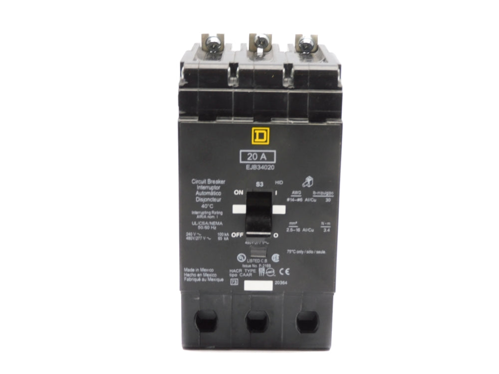 SQUARE D EJB34020 20A 480/277V (AS PICTURED) NSNP