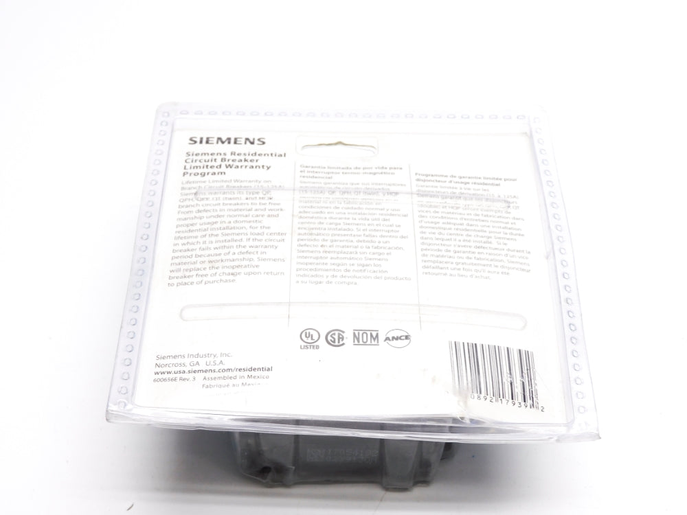 SIEMENS Q2100P 120/240VAC 100A NSMP