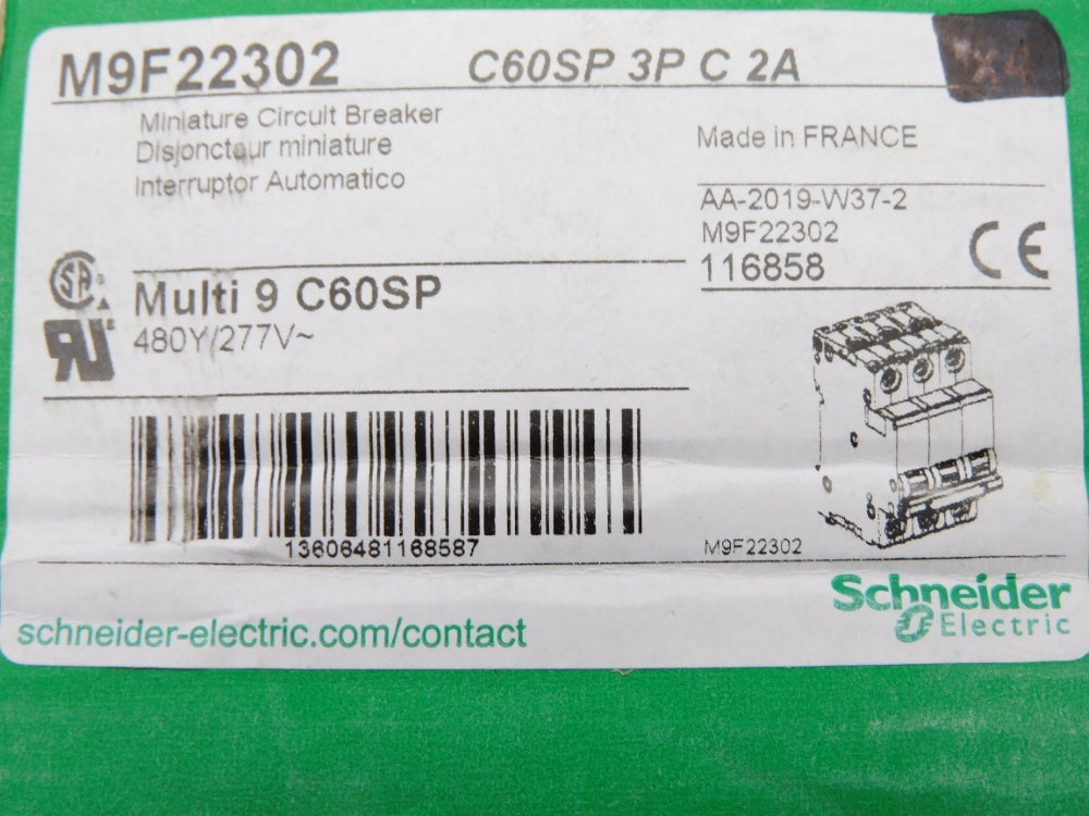 SCHNEIDER ELECTRIC M9F22302 2A 480/277V NSNP