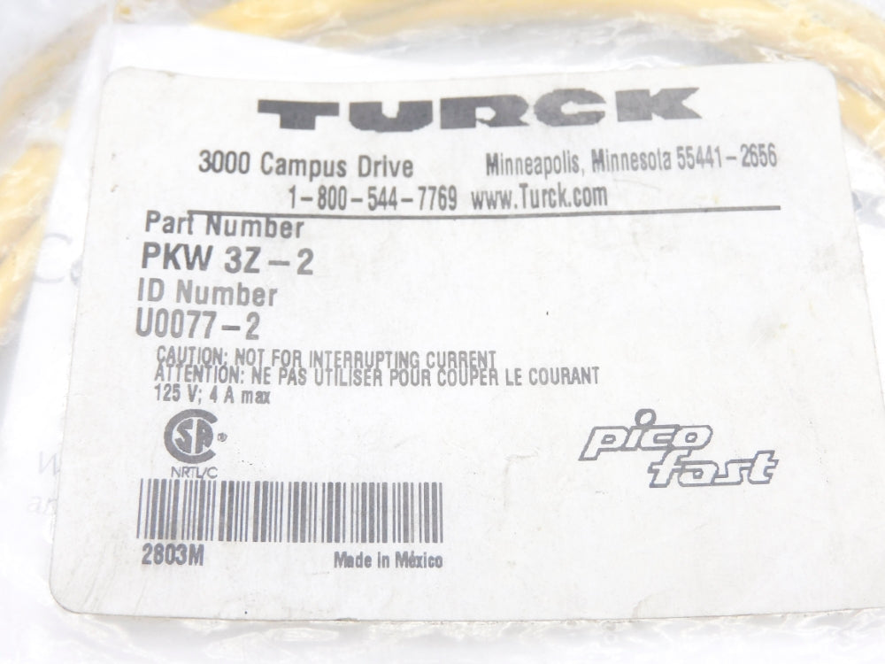 TURCK PKW3Z-2 U0077-2 NSMP