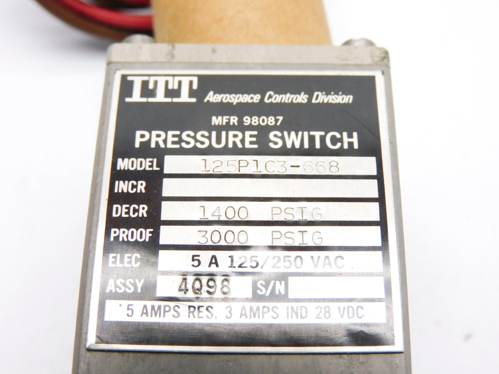 ITT 125P1C3-668 1400PSIG NSMP