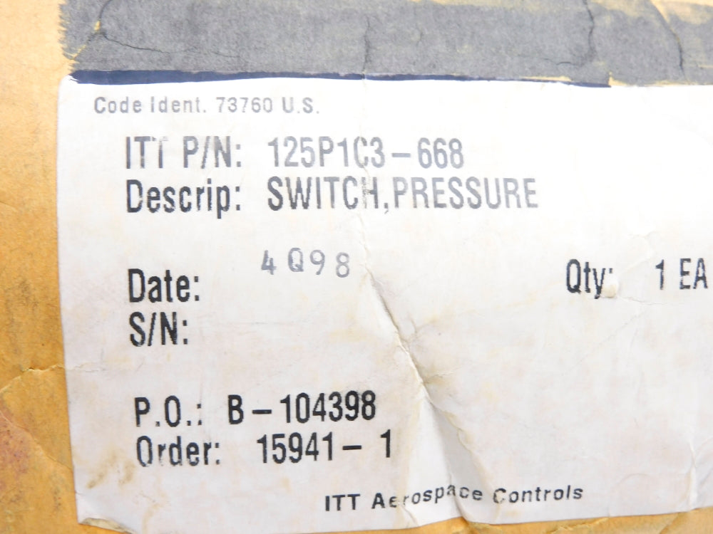 ITT 125P1C3-668 1400PSIG NSMP