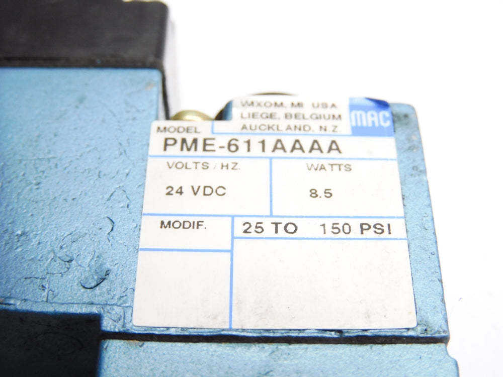 MAC PME-611AAAA 24VDC 25-150PSI UNMP